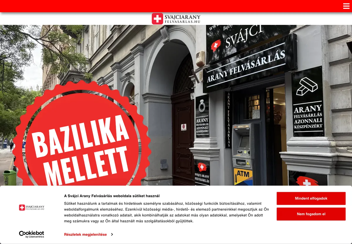 svajciaranyfelvasarlas.hu weboldal